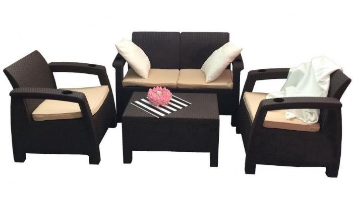 Садовая мебель TWEET Terrace Set (4 места), коричневая